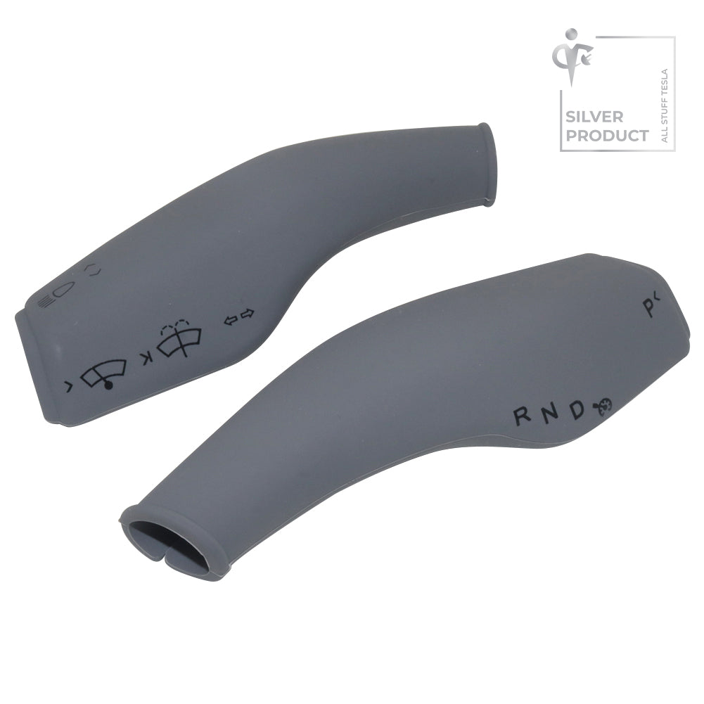 Gray Silicone Turn Signal Lever Full Cover For Model 3 and Model Y