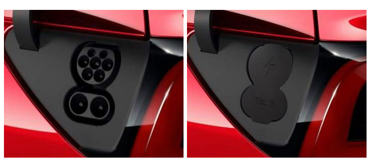 Car Charging Port Protective Cover For Model 3 Europe Plugs