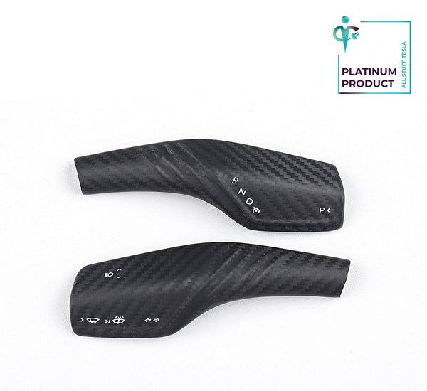 Matte Carbon Real Carbon Fiber Turn Signal Lever Cover For Model 3 and Model Y