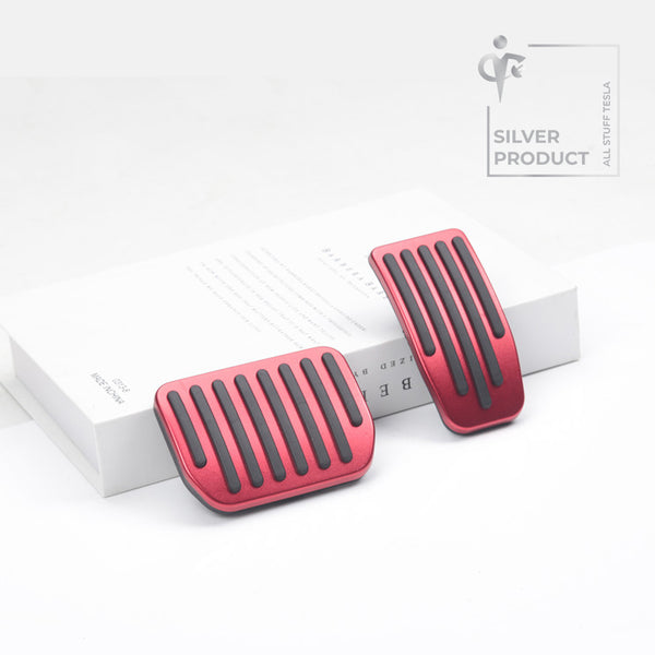tesla model y pedals Red Aluminum Alloy Gas-Break Pedal Covers For Model 3 and Model Y