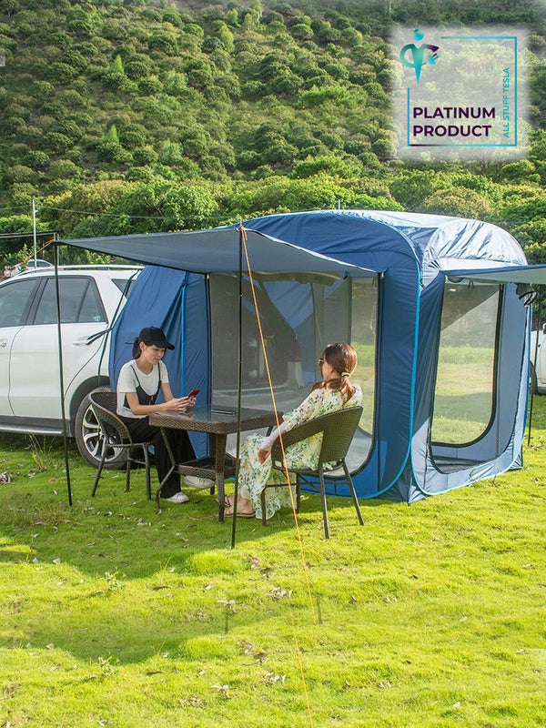 tesla car tent Blue Medium Quick Open Car Rear Tent For All Tesla Models