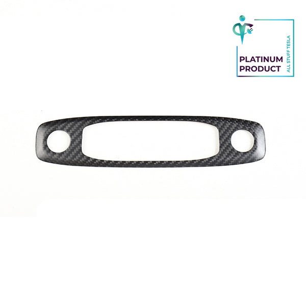 Matte Carbon Real Carbon Fiber Dome Light Decorative Cover For Model Y