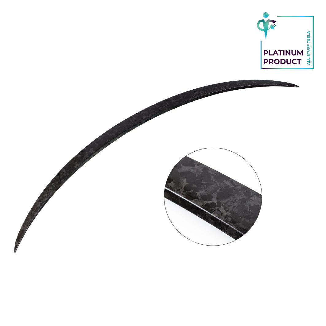 Bright Forging Pattern Real Carbon Fiber Rear Trunk Wing Spoiler For Model 3
