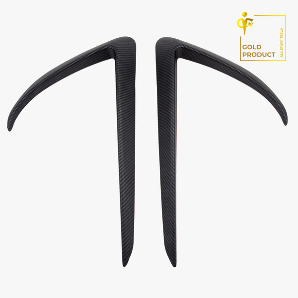 Matte Carbon Pattern Front Fog Lamp Trim Strip For Model 3 2017-2023