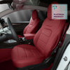 Wine Red Nappa Leather Half Surround Seat Cover For Model 3 2017-2023