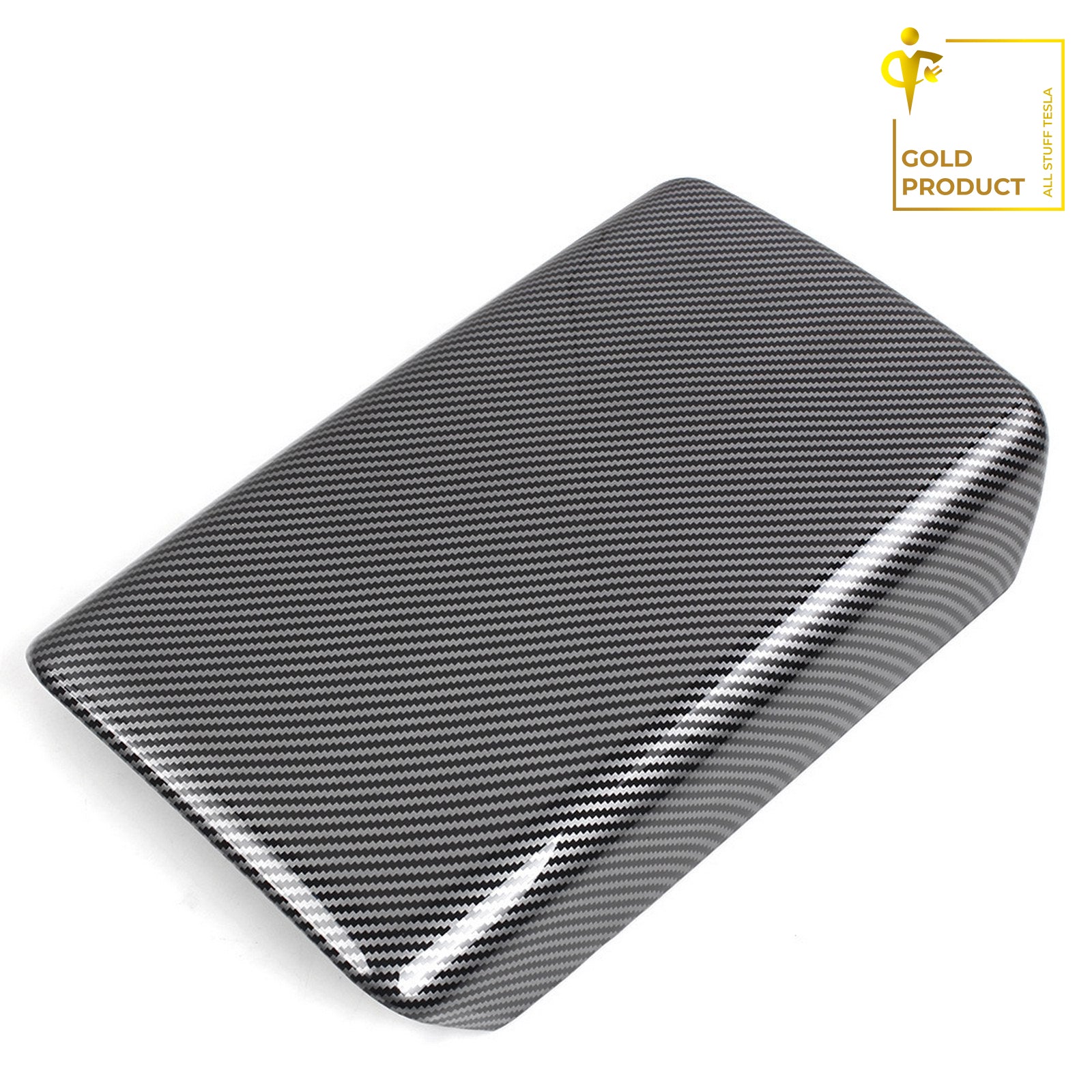 Carbon Fiber Pattern ABS Armrest Box Protective Cover For Model 3 and Model Y