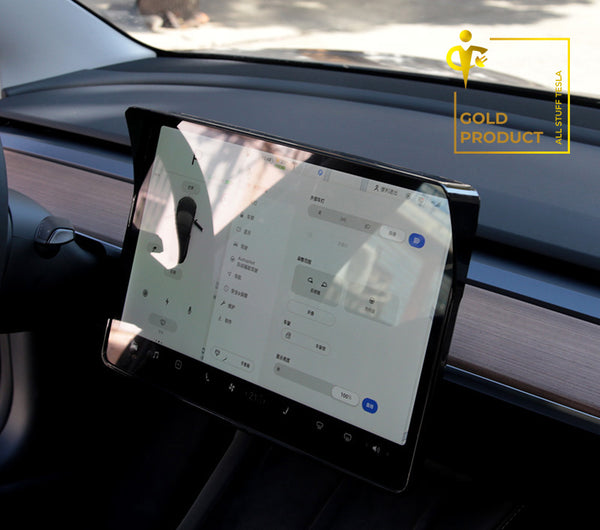 Black ABS Central Console Screen Protector Frame for Model 3 and Model Y