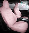 Pink Nappa Leather Full Surround Seat Cover For Model 3 2024