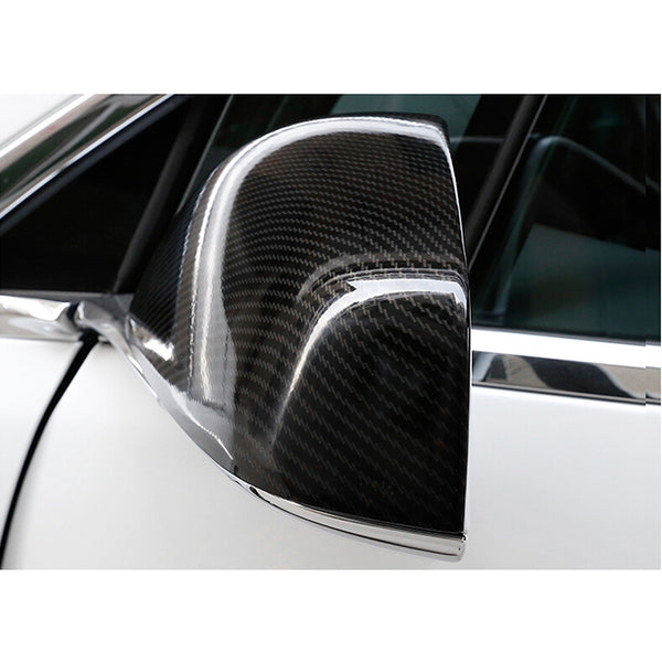 Matte Carbon Real Carbon Fiber Side Mirror Decorative Cover For Model X