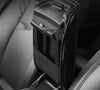 White Faux Leather Armrest Box Protective Cover For Model 3 and Model Y