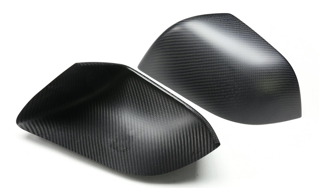 Matte Carbon Real Carbon Fiber Side Mirror Decorative Cover For Model 3