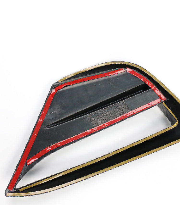 Matte Carbon Pattern ABS Front Fog Lamp Spoiler For Model Y