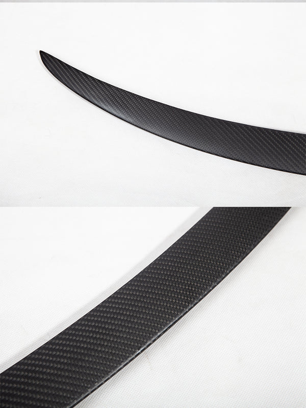 Matte Carbon Real Carbon Fiber Rear Trunk Wing Spoiler For Model S