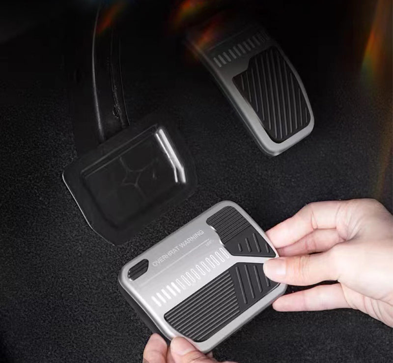 Red Aluminum Alloy Gas-Break Pedal Covers For Model 3 and Model Y