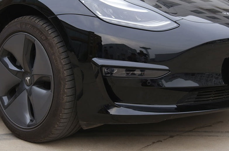 Black Front Fog Lamp Trim Strip For Model 3 2017-2023