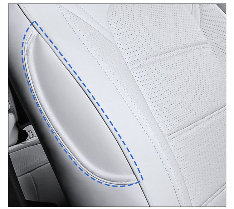 Red Nappa Leather Half Surround Seat Cover For Model 3 2024