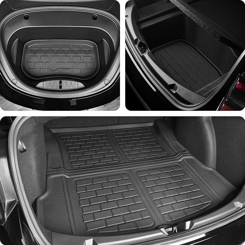 All Weather 3D Floor Mats 6in1 For Model 3 2017-2023 Type 2 Right Rudder