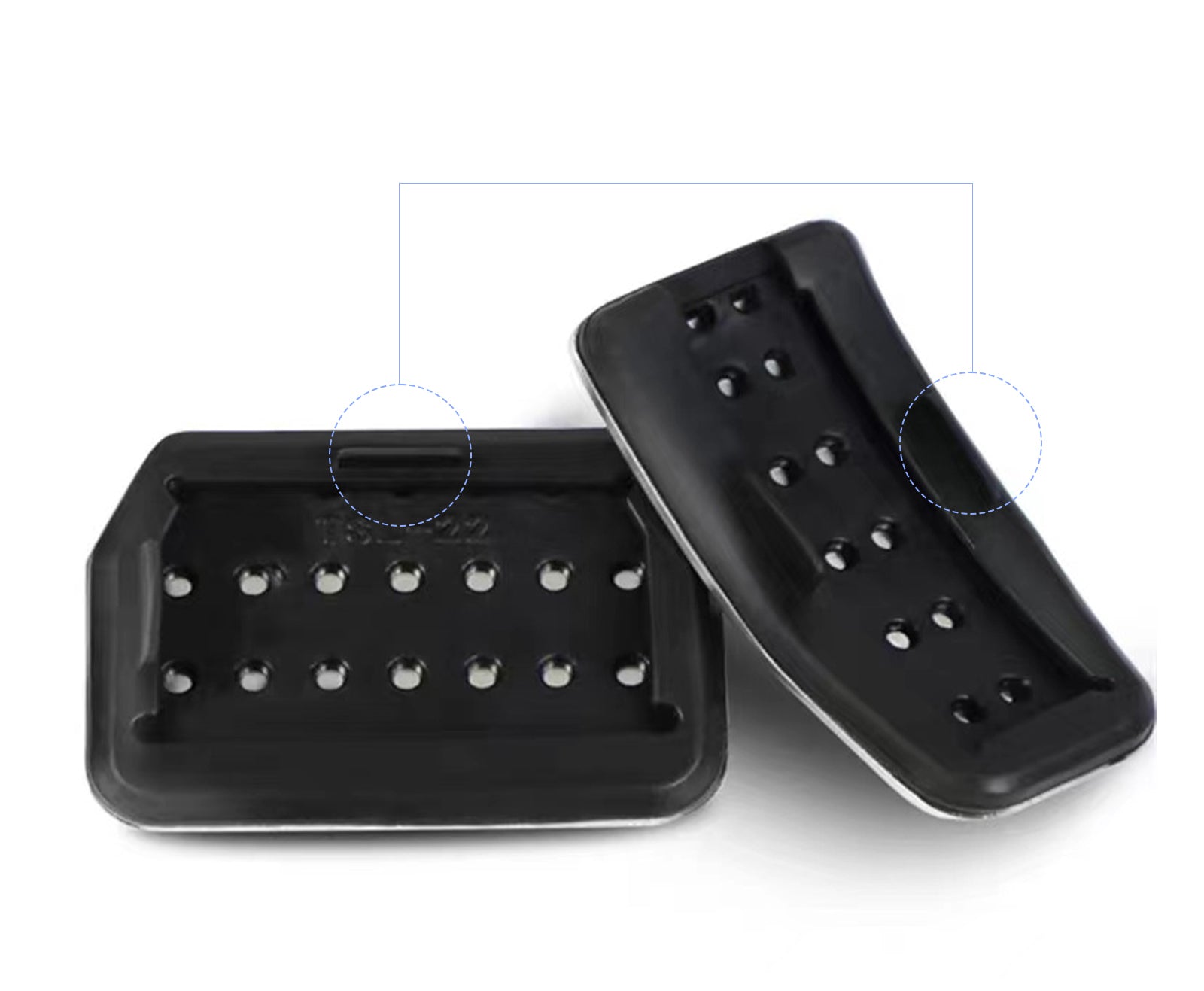 Silver Aluminum Alloy Gas-Break Pedal Covers For Model 3 and Model Y