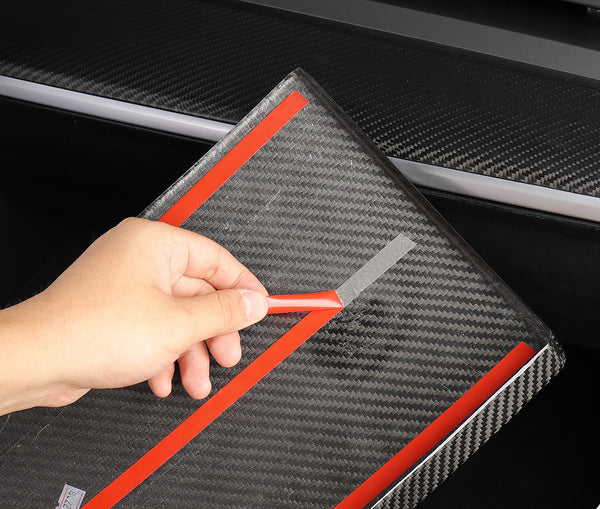 Matte Carbon Real Carbon Fiber Glove Box Protective Cover Trim For Model 3 and Model Y