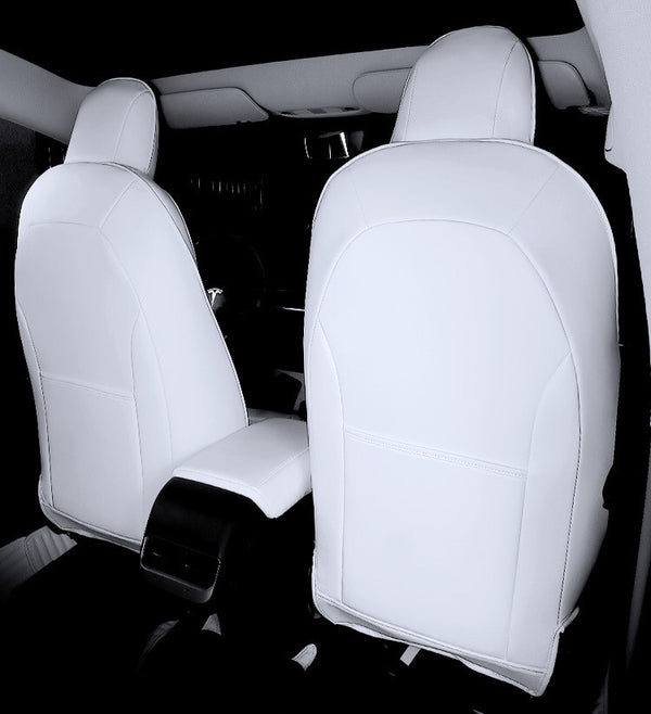 Black Nappa Leather Full Surround Seat Cover For Model 3 2024