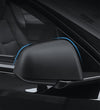 Matte Black ABS Side Mirror Decorative Cover For Model 3