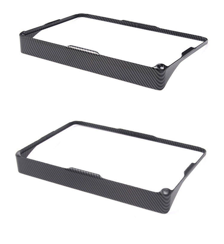 Matte Carbon Fiber ABS Central Console Screen Protector Frame for Model 3 and Model Y