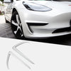 White Front Fog Lamp Trim Strip For Model 3 2017-2023