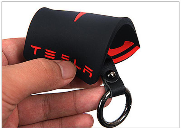 Red And White Silicone Protective Car Card Key Cover For All Tesla Models