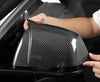 Matte Carbon Real Carbon Fiber Side Mirror Decorative Cover For Model 3