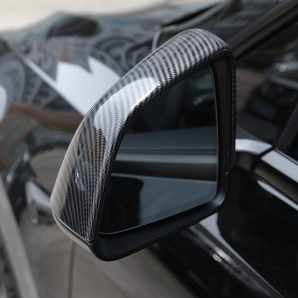 Carbon Fiber Pattern ABS Side Mirror Decorative Cover For Model 3