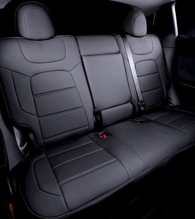 Black Nappa Leather Half Surround Seat Cover For Model 3 2024