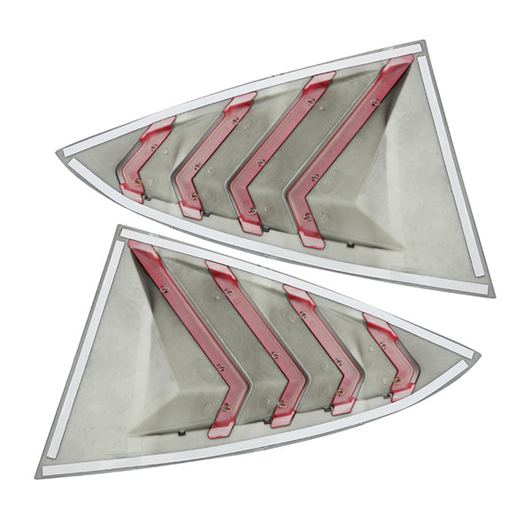 Black ABS Sport Rear Side Window Louver Cover for Model 3 2017-2021