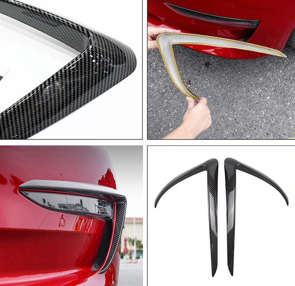 White Front Fog Lamp Trim Strip For Model 3 2017-2023