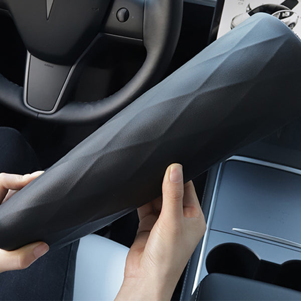Black TPE Armrest Box Protective Cover For Model 3 and Model Y