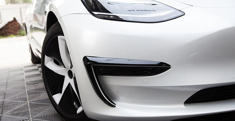 Black Front Fog Lamp Trim Strip For Model 3 2017-2023