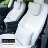White Nappa Leather Headrest Neck Pillow For All Tesla Models