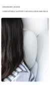 White Nappa Leather Headrest Neck Pillow For All Tesla Models