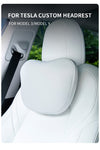 White Nappa Leather Headrest Neck Pillow For All Tesla Models