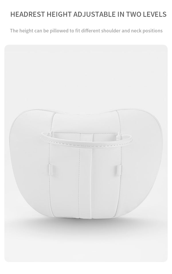 White Nappa Leather Headrest Neck Pillow For All Tesla Models